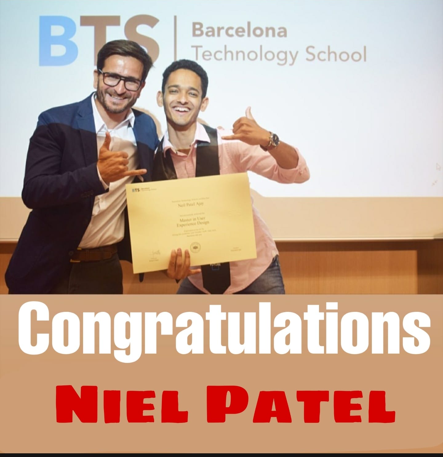 Niel Patel — Master's · Barcelona